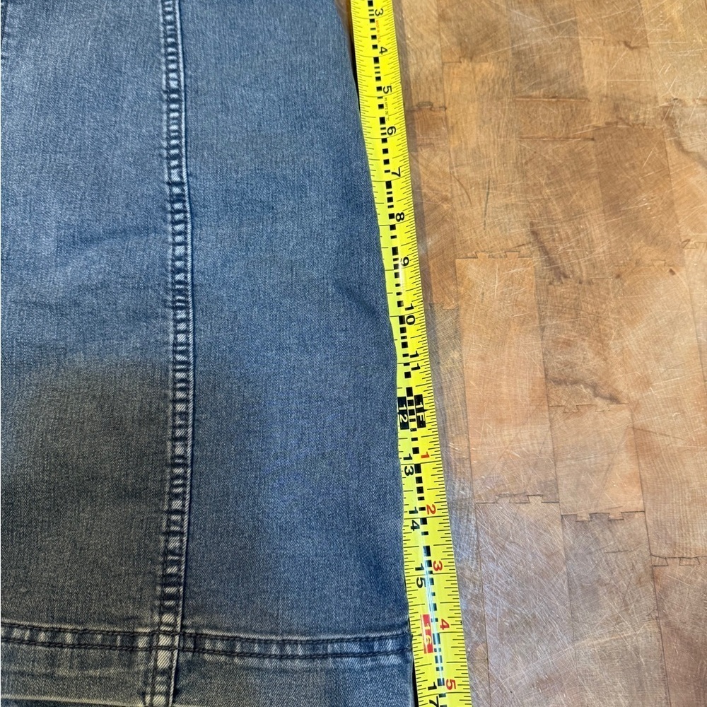 Free People Blue Denim Mini Skirt Women’s Sz 12 Y2K - Picture 7 of 12